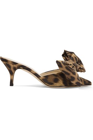 Magda Butrym | China leopard-print satin mules | NET-A-PORTER.COM