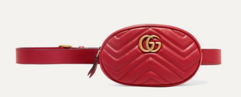 Red Gucci Marmont Quilted Leather Fanny Pack