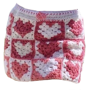 heart crochet skirt
