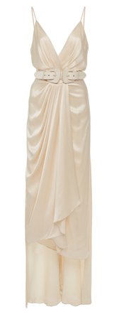 Johanna Ortiz Exclusive Let's Meet At The Cabaret Belted Silk Gown