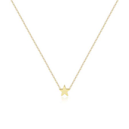 Amazon.com: Gold Tiny Star Dainty Necklace 18K Gold Plated Delicate Handmade Cute Lucky Star Charm Minimalist Simple Chain Pendant Necklace for Women: Clothing