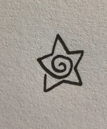 spiral drawing star y2k grunge