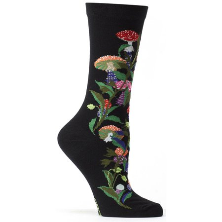 Ozone Socks Womens Amanita Muscaria Sock | Shop Floral Socks - Ozone Design Inc