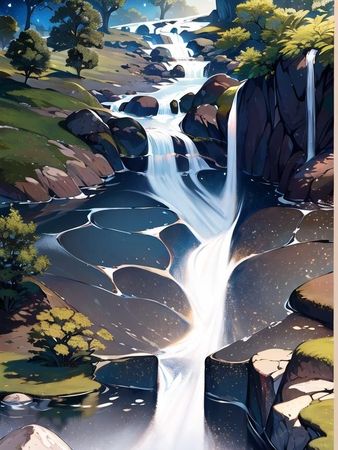 anime waterfalls