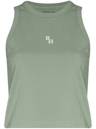 Shop Recreational Habits Serena logo print tank top with Express Delivery - FARFETCH