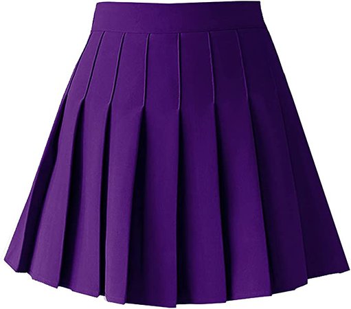 Amazon.com: ZHANCHTONG Women's High Waist A-Line Pleated Mini Skirt Short Tennis Skirt (Purple, M) : Sports & Outdoors