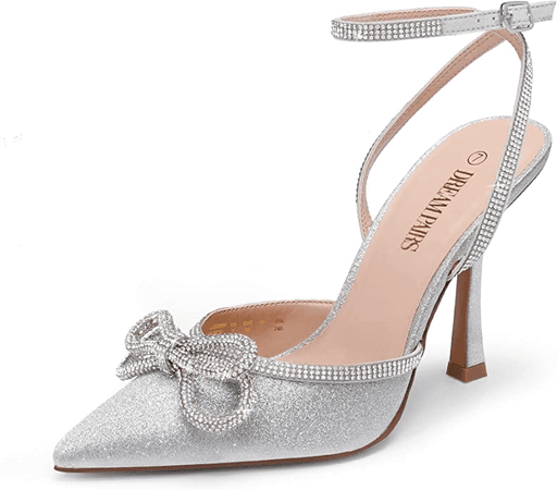 silver heels bow heels sexy heels silver pumps