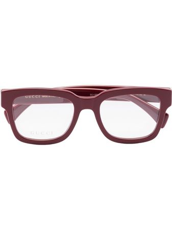 Gucci Eyewear logo-print square-frame Glasses - Farfetch