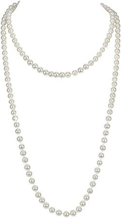 Amazon.com: Flapper Pearls 1920s Faux Pearls Pendants Long Fake Pearls Necklace 58"(1piece) for Women Jewelry: Clothing