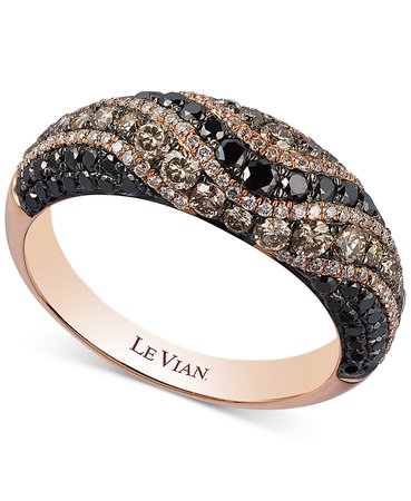 Le Vian Exotics® 14k Rose Gold Diamond Swirl Statement Ring