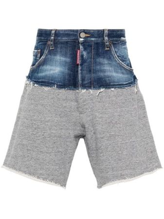 Dsquared2 Panelled Cotton Shorts - Farfetch