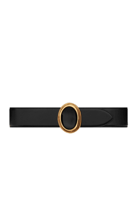 CABOCHON-BUCKLE BELT IN SMOOTH LEATHER