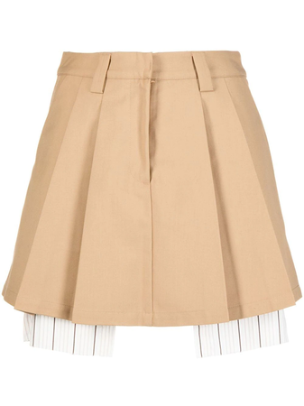 b+ab layered pleated mini skirt