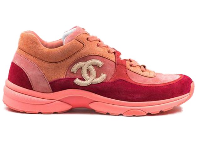Chanel Low Top Trainer CC Coral Red - Sneakers