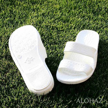 White Classic Jandals® - Pali Hawaii Sandals - The Hawaiian Jesus Sandals - Alohaz