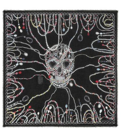 Chandelier Skull Wool-Blend Scarf | Alexander McQueen - Mytheresa