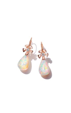Wonderland 18k Rose Gold, Diamond, And Opal Earrings By Mimi So | Moda Operandi