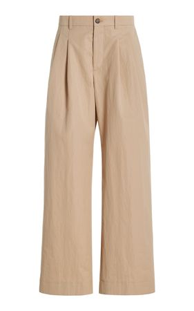 Pleated Cotton-Blend Drill Chino Pants By Wardrobe.nyc | Moda Operandi