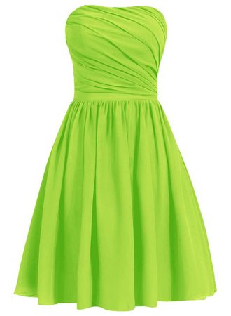 Lime Green Strapless Dress