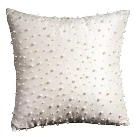 Mina Victory Luminescence Random Pearls Ivory Throw Pillow by Nourison (16 x 16-inch) - Free Shipping Today - Overstock - 18907783