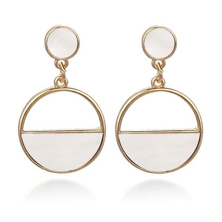 geo pearl earrings