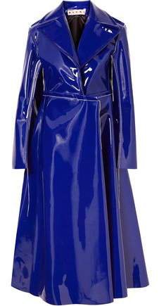 Faux Patent-leather Trench Coat