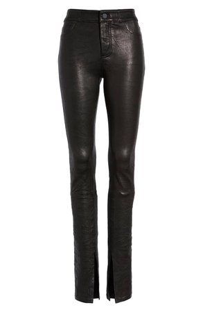 PAIGE Constance Leather Skinny Pants | Nordstrom