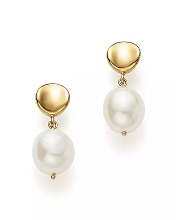 Bloomingdale's Cultured Freshwater Pearl Drop Earrings in 14K Yellow Gold, 8mm - 100% Exclusive