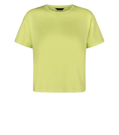 Light Green Organic Cotton Boxy T-Shirt | New Look