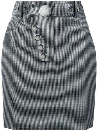 Alexander Wang Checked Fitted Mini Skirt - Farfetch
