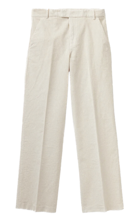 benetton velvet white trousers