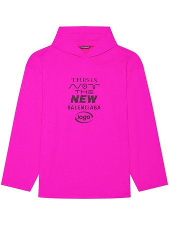 Balenciaga Hooded long-sleeve T-shirt - Farfetch
