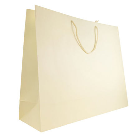 20x16x6" JAM Paper Jumbo Holiday Matte Gift Bags, Ivory