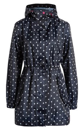 Joules Right as Rain Packable Print Hooded Raincoat | Nordstrom