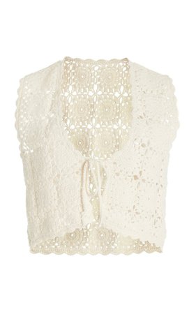 Lucy Crocheted Cotton Vest By Leset | Moda Operandi