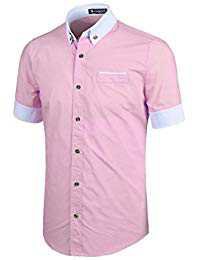 Amazon.com: pink button down shirt men - Men: Clothing, Shoes & Jewelry