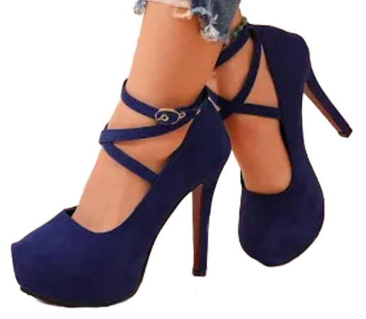Navy platform heels