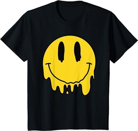 Amazon.com: Melting Yellow Smile Funny Smiling Melted Dripping Face Cute T-Shirt : Clothing, Shoes & Jewelry