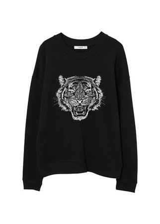 MANGO Tiger embroidered sweatshirt