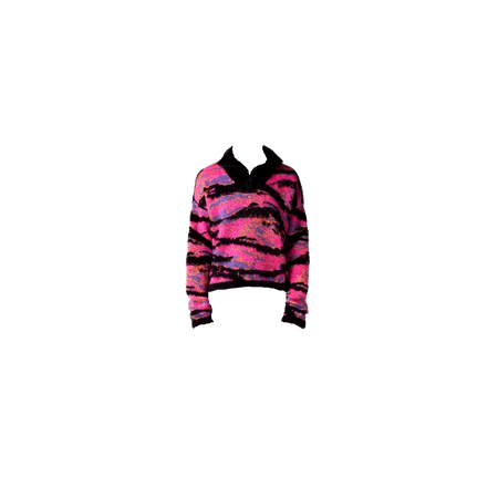 ERL Tiger Jacquard Sweater in Pink Rave Camo 1 (Dei5 edit)