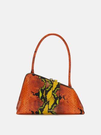 "Sunrise" orange, black, yellow, green shoulder bag for Women | THE ATTICO®