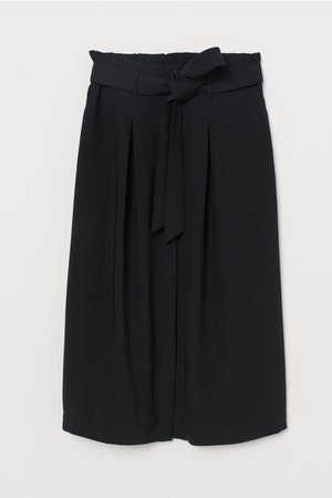 Paper bag skirt - Black - Ladies | H&M GB