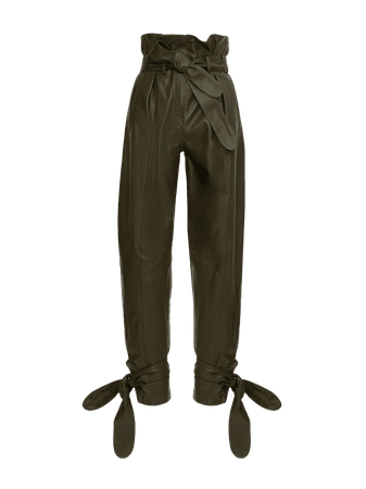 The Attico Pants and Skirts | The Attico - Army green high-rise pants
