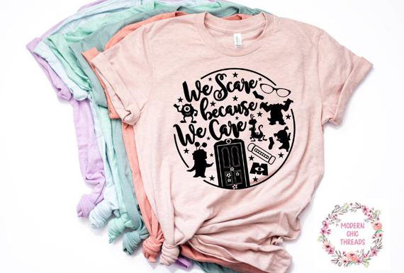 We Scare Because We Care Monsters Inc Shirt Trendy Unisex | Etsy