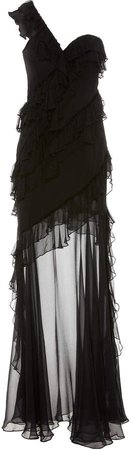Harlow One-Shoulder Silk Gown