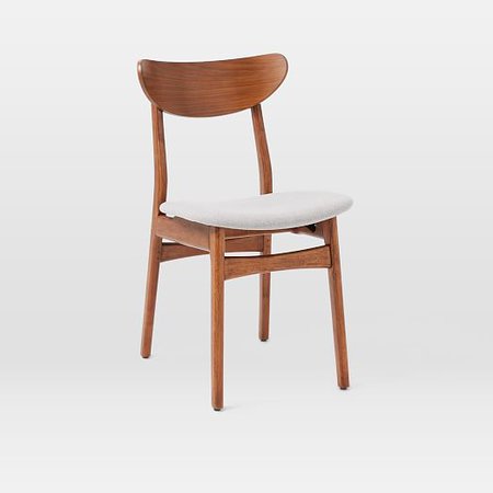 Classic Café Dining Chair, Nightshade, Mod Weave, Walnut, Individual | west elm