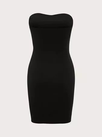 Bodycon Tube Dress | SHEIN USA black