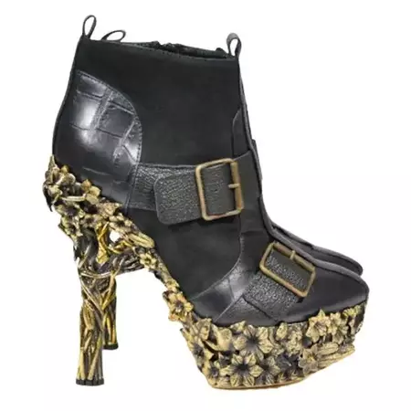 Vintage Alexander McQueen 2010 "Angels and Demons" Boots 38.5 - 8.5 at 1stDibs