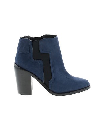 L.A.M.B. Solid Blue Ankle Boots Size 6 - 56% off | thredUP