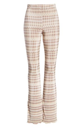 TOPSHOP Checkerboard Print Flare Pants | Nordstrom